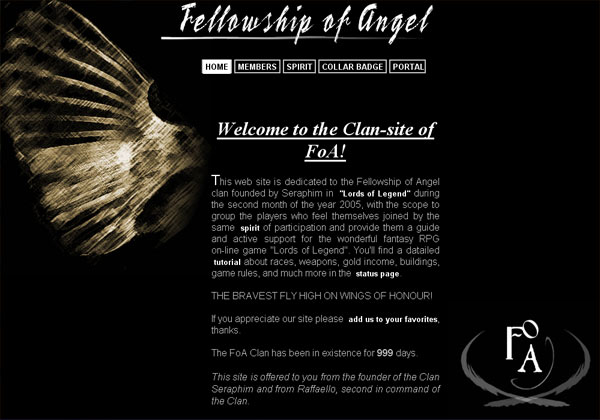 clan site Fellowship of Angel