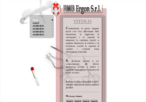 primo layout di prova Ergon